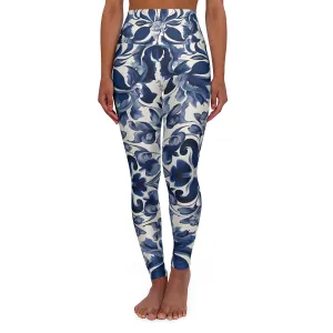 * Blue Majolica Yoga Pants - Margo Makaroff - Personalization Available