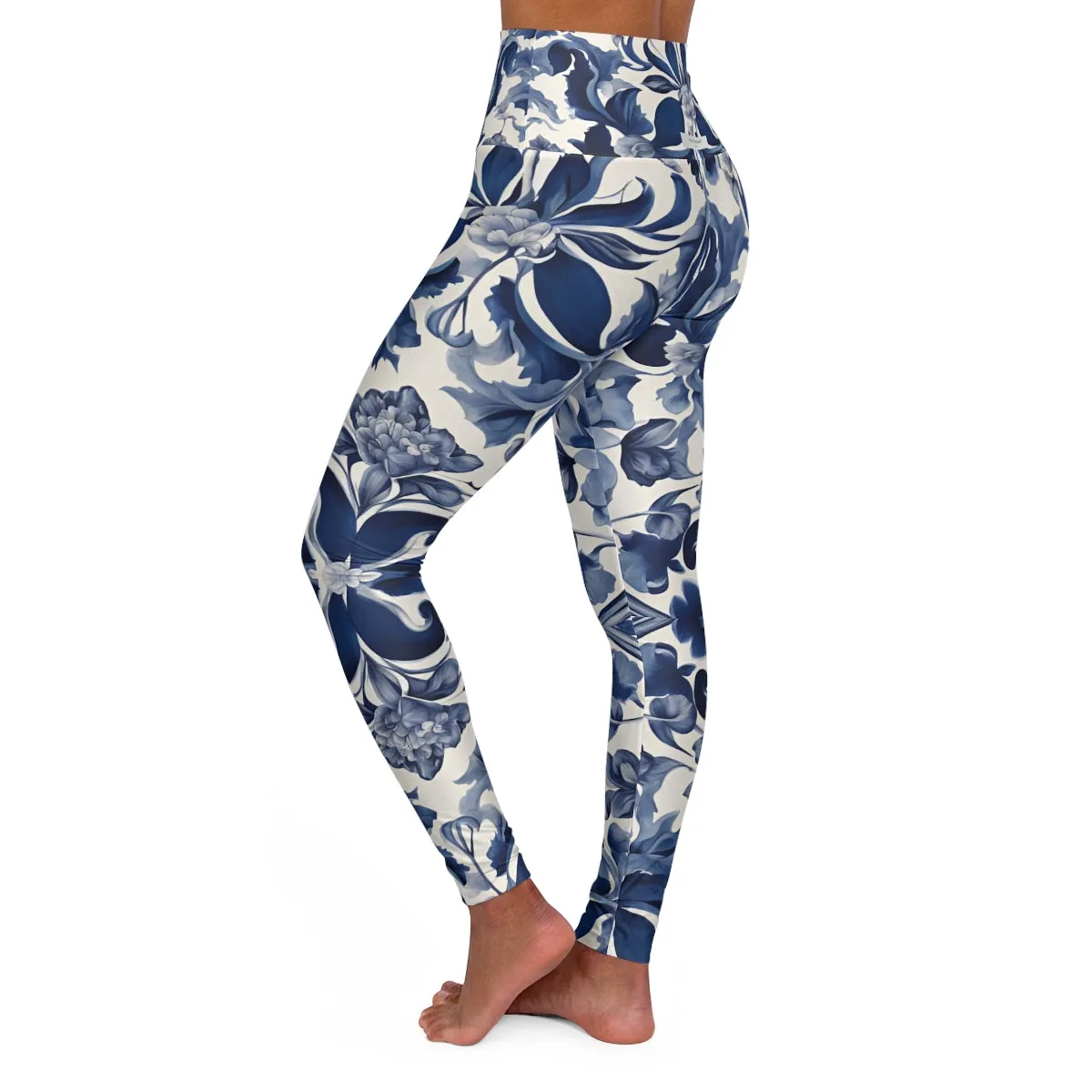 * Blue Majolica Yoga Pants - Margo Makaroff - Personalization Available
