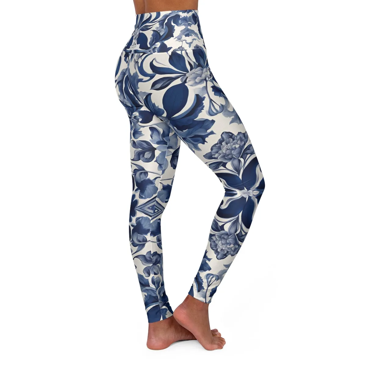 * Blue Majolica Yoga Pants - Margo Makaroff - Personalization Available