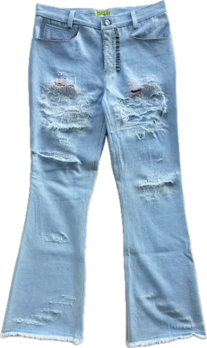 “ SHREDDED ICE “ FLARE DENIMS