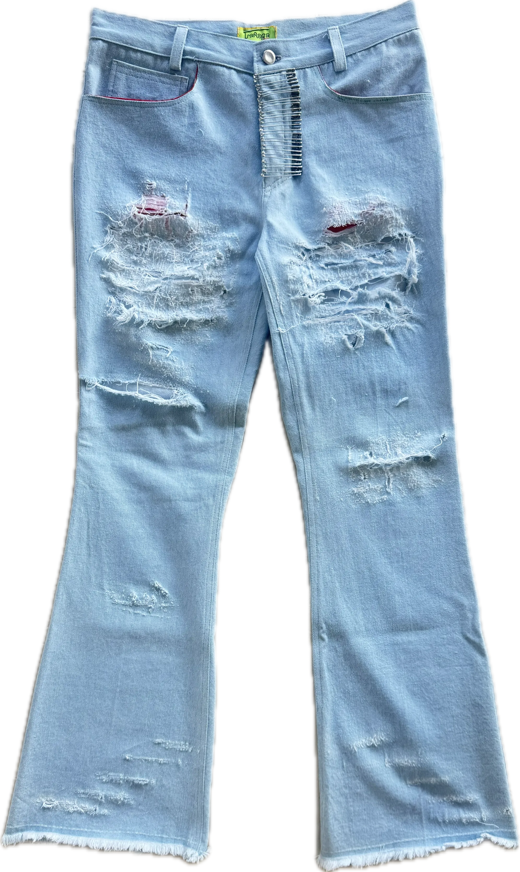 “ SHREDDED ICE “ FLARE DENIMS