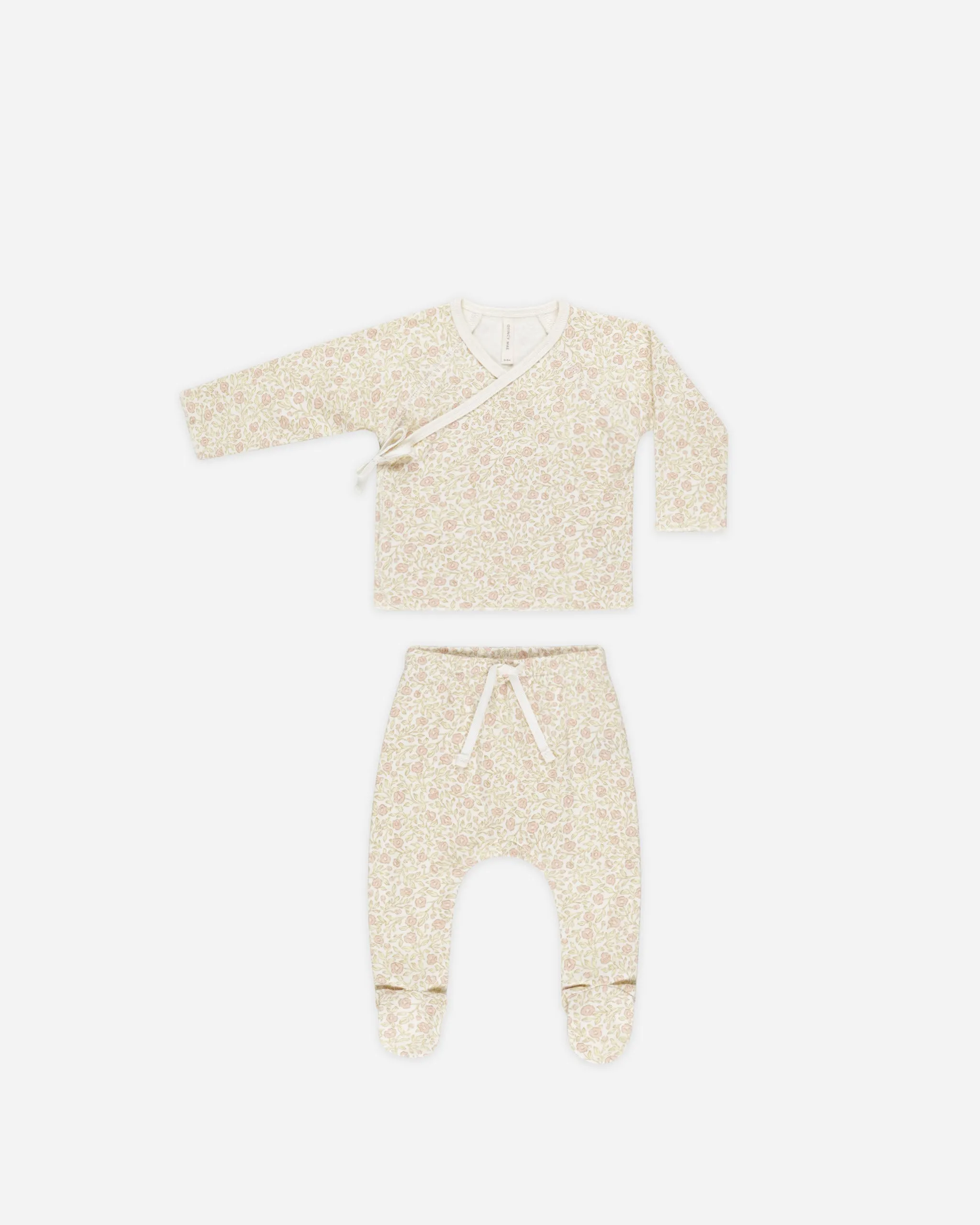 -Wrap Top   Footed Pant Set || Primrose-