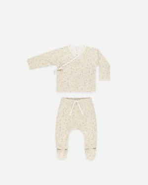 -Wrap Top   Footed Pant Set || Primrose-