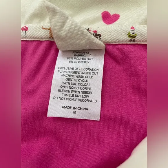2-Pc Munki Munki Varied Dogs Pink Hearts Bows Almond Butter Soft Pajamas Medium