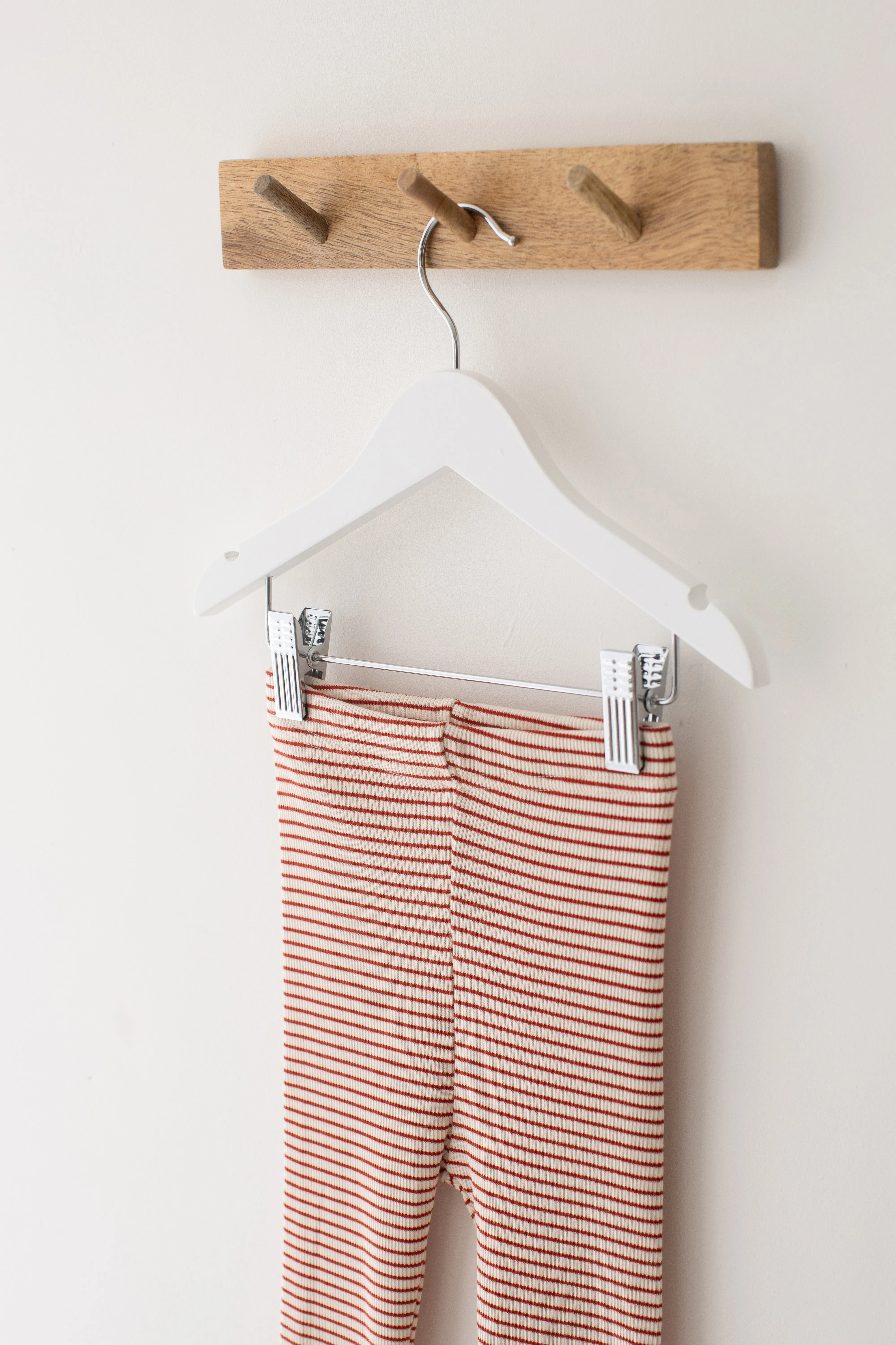 2024 Thin Red & Cream Stripe Leggings