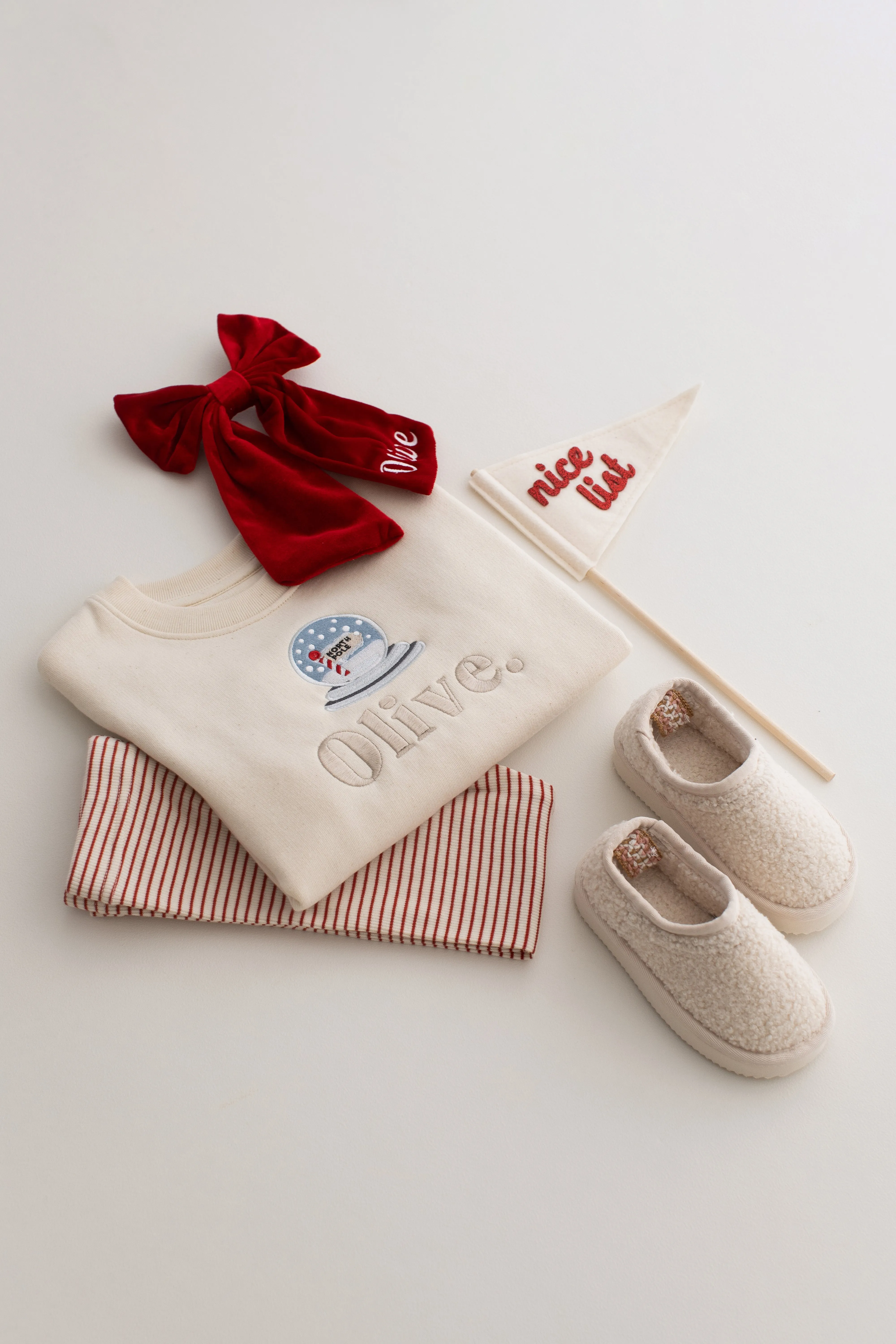 2024 Thin Red & Cream Stripe Leggings
