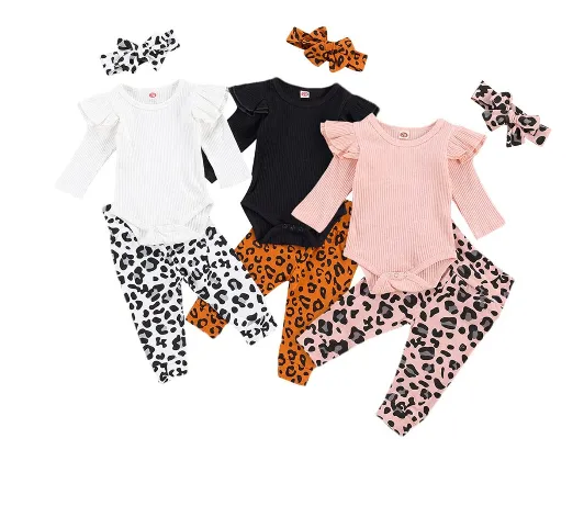 3 Piece Leopard Jumpsuit Headband <3