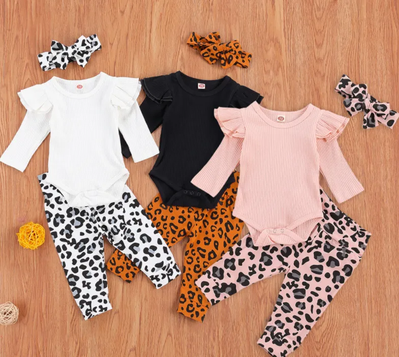 3 Piece Leopard Jumpsuit Headband <3