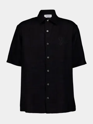 90s Linen Bowling Shirt