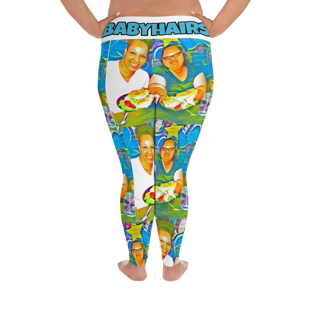 Airfros And Babyhairs Blue Mukbang Plus Size Leggings
