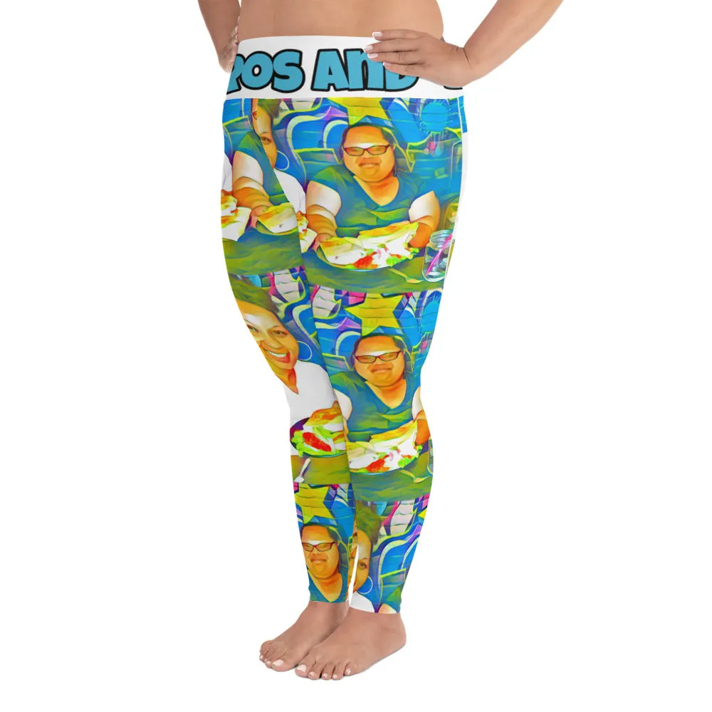 Airfros And Babyhairs Blue Mukbang Plus Size Leggings