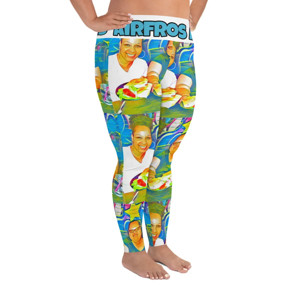 Airfros And Babyhairs Blue Mukbang Plus Size Leggings