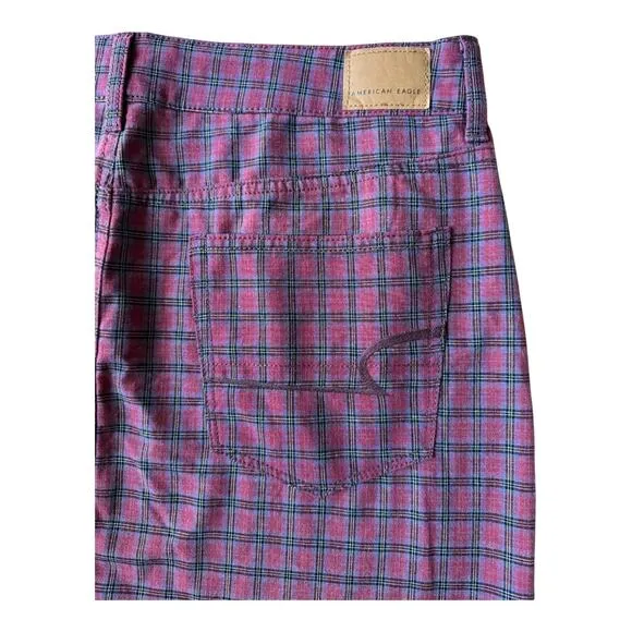 American Eagle High Rise Mini stretch skirts plaid black bundle of 2 size 12
