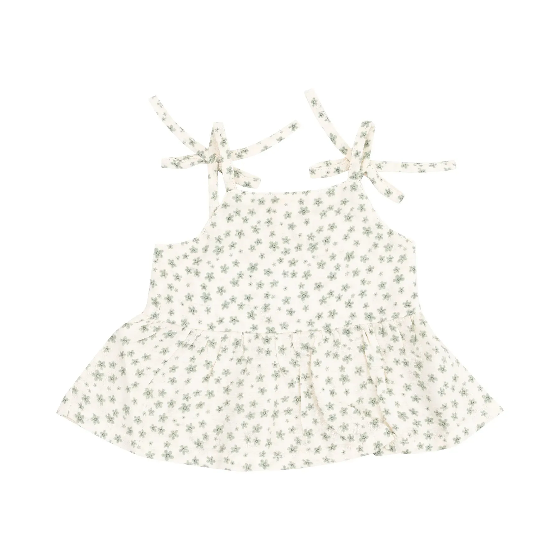 Angel Dear- Peplum Tank and Smocked Waist Pants -Jadeite Simple Floral