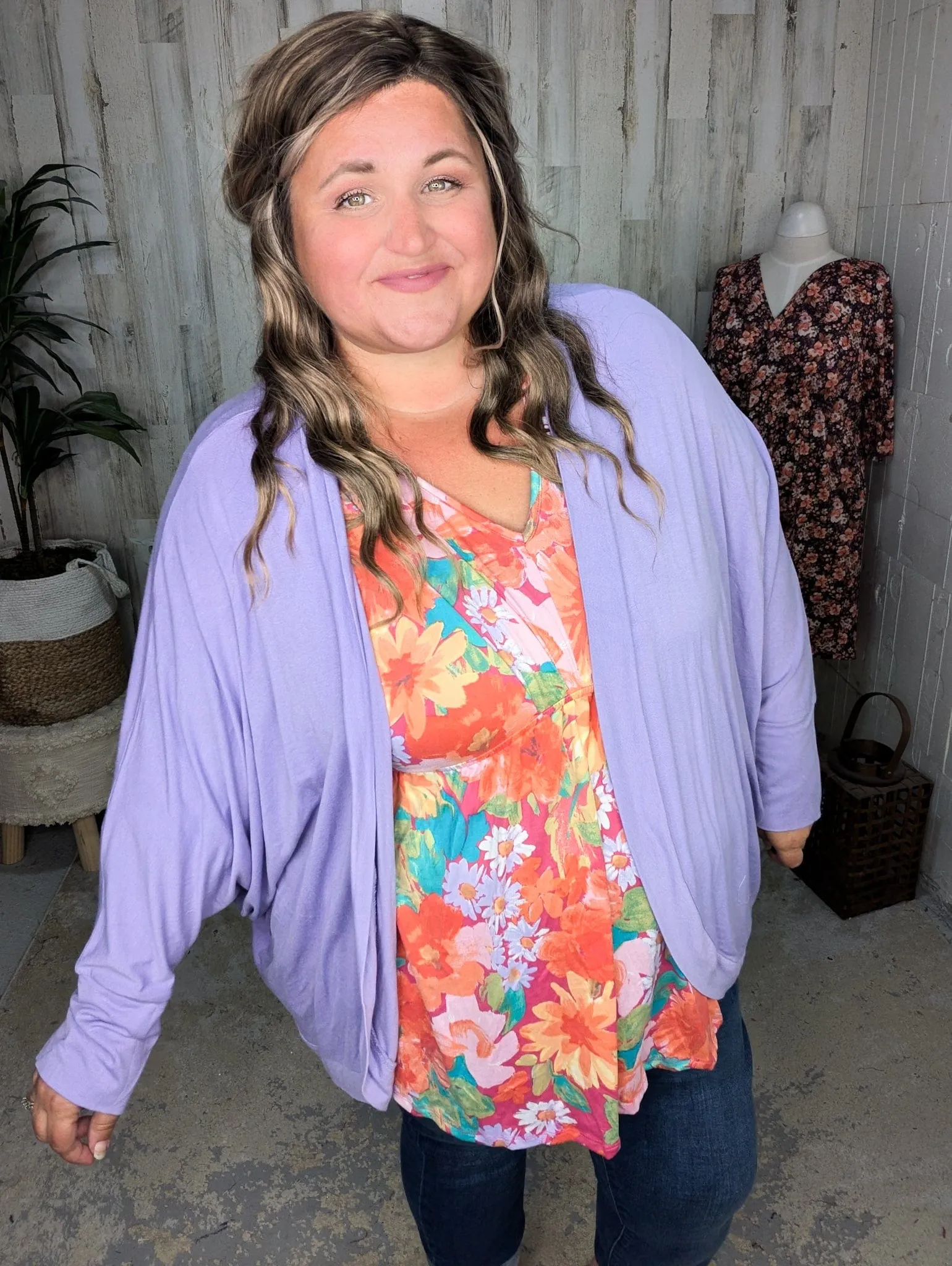 Anika Kimono Cut Floral Top in Sunset Fall