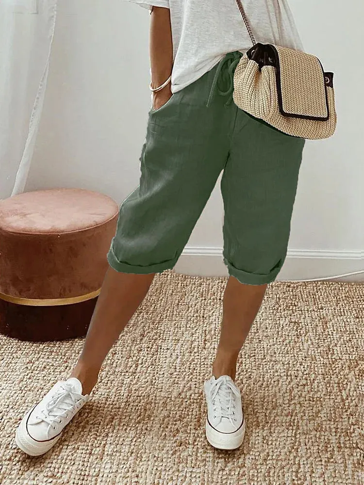 Aronui | Cotton Blend Women's Pants