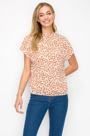Baby Ruffle Keyhole Neck Short Sleeve Peasant Top