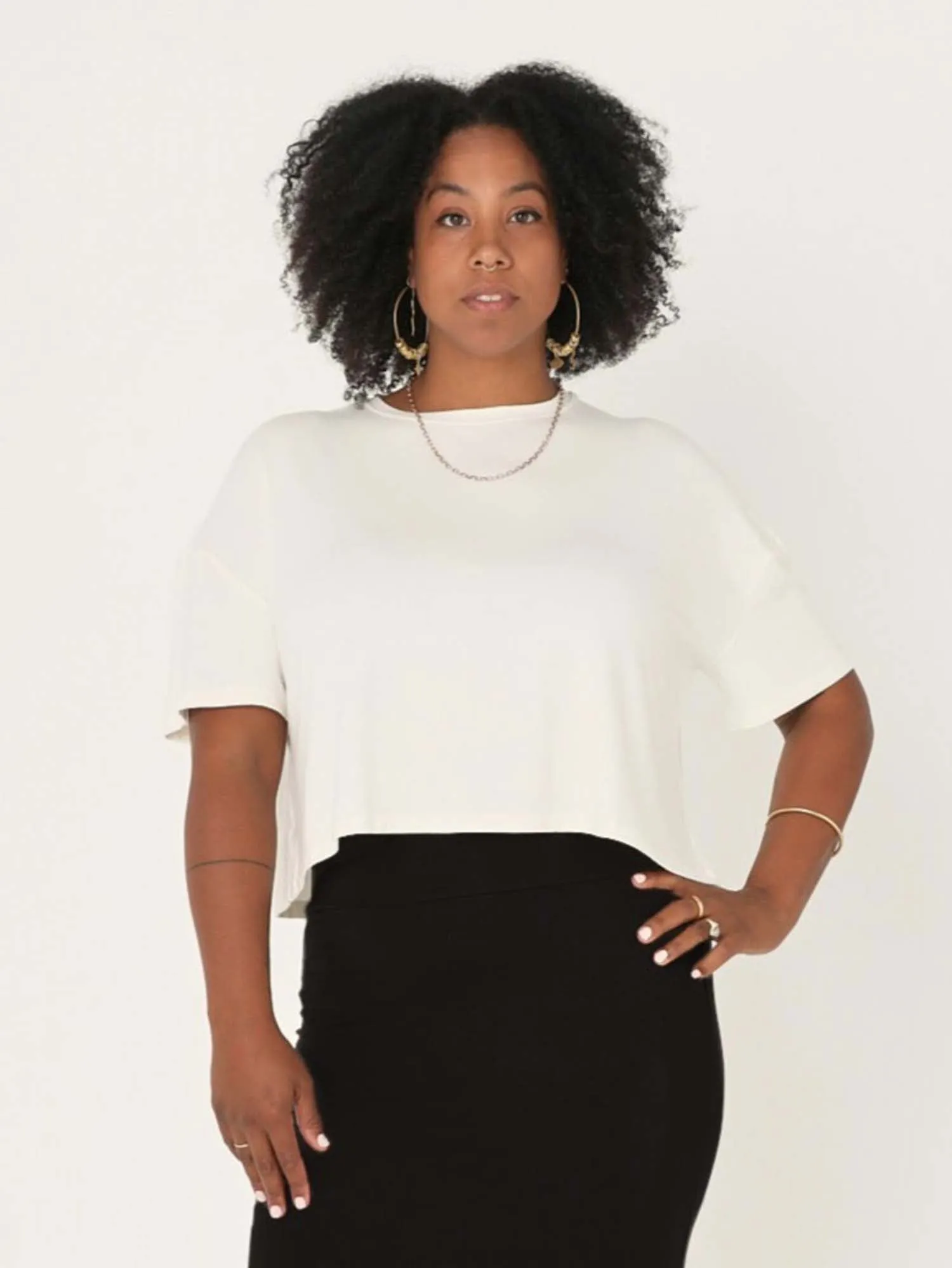 Bamboo Lounge Tee - Cream