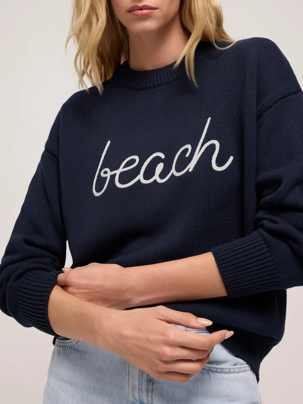 Beach Boyfriend Sweater - Navy