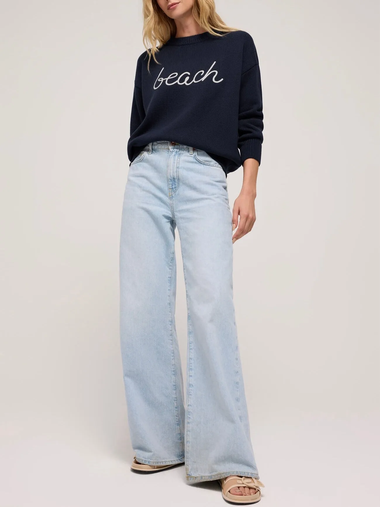 Beach Boyfriend Sweater - Navy