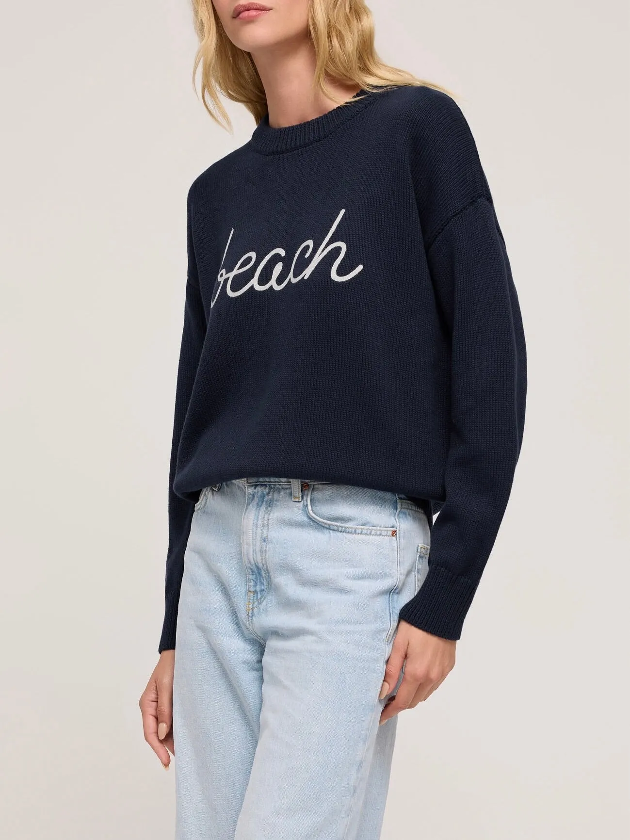 Beach Boyfriend Sweater - Navy