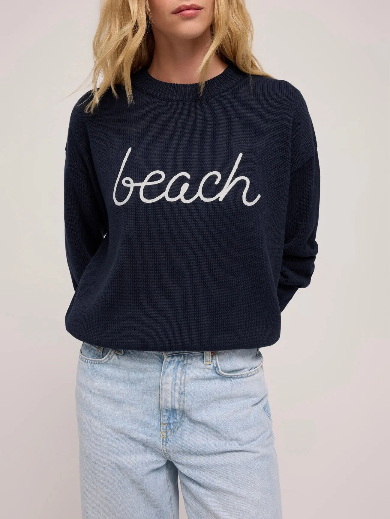 Beach Boyfriend Sweater - Navy