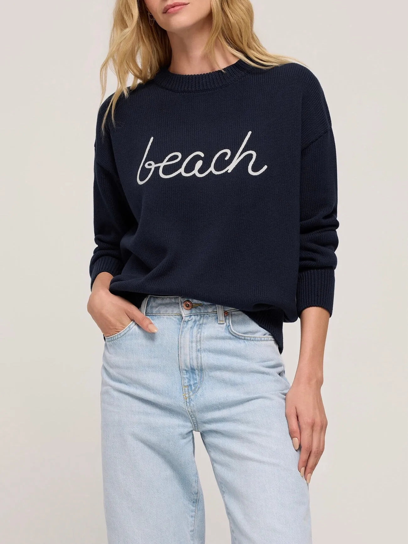 Beach Boyfriend Sweater - Navy
