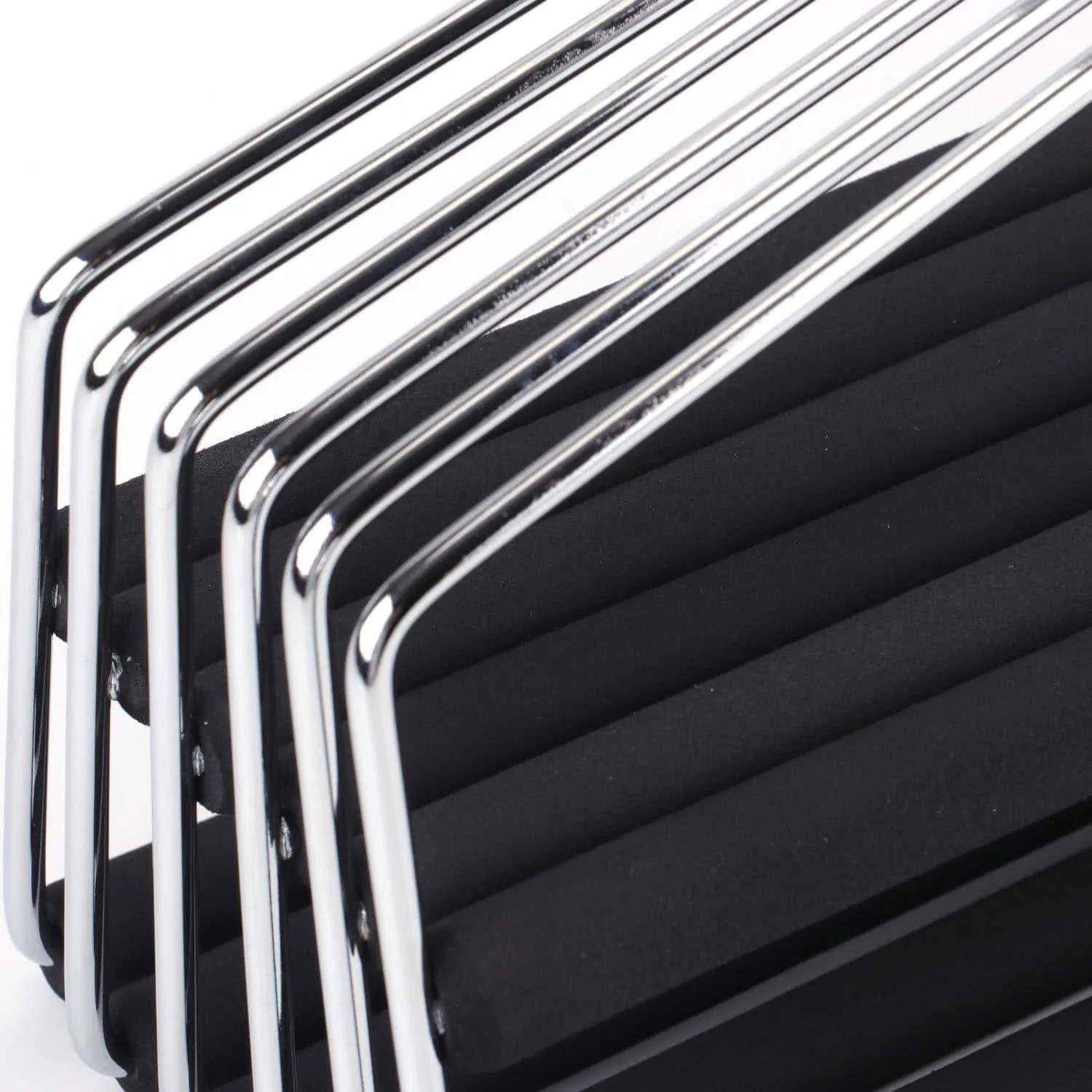 Bekith 6 Pack 2 Tier Slack Pant Hangers - Open Ended Easy Slide Trouser Organizer - Space Saving Non-Slip Foam Padded Closet Storage Organizer for Pants Jeans Trousers Skirts Scarf
