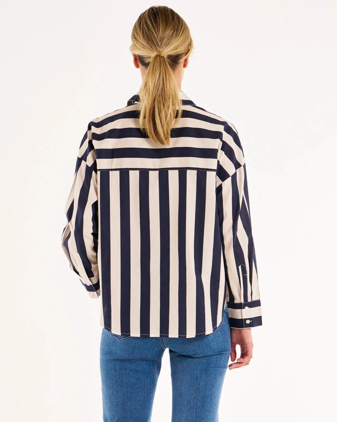 Betty Basics - Stripe Shirt - Navy Stripe