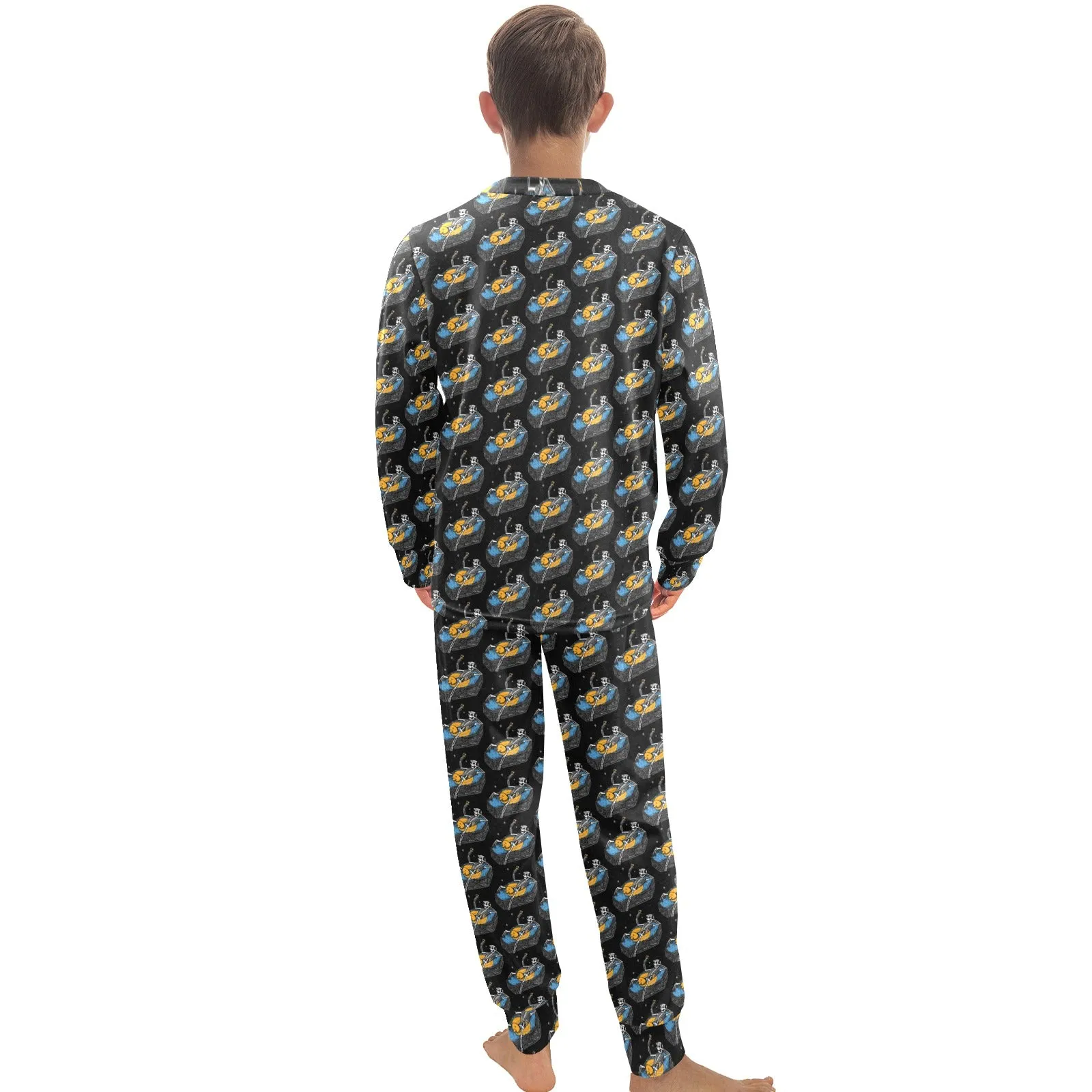 Big Boys' Crew Neck Long Pajama Set