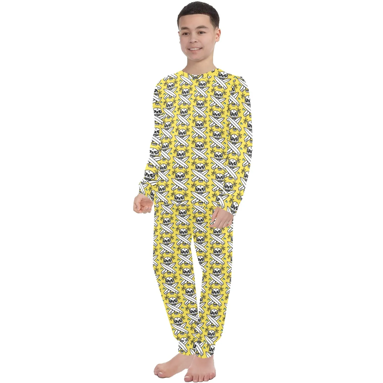Big Boys' Crew Neck Long Pajama Set
