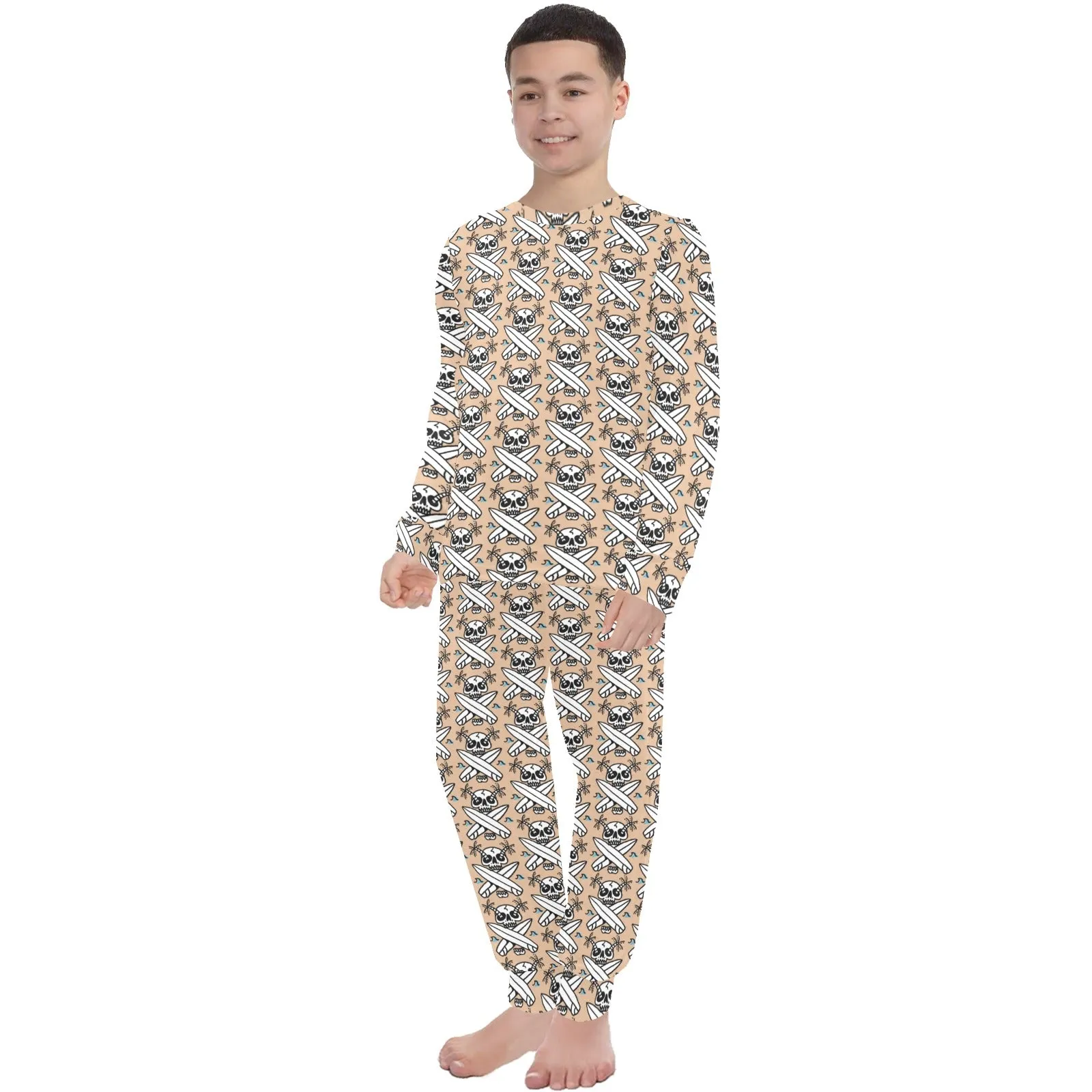 Big Boys' Crew Neck Long Pajama Set