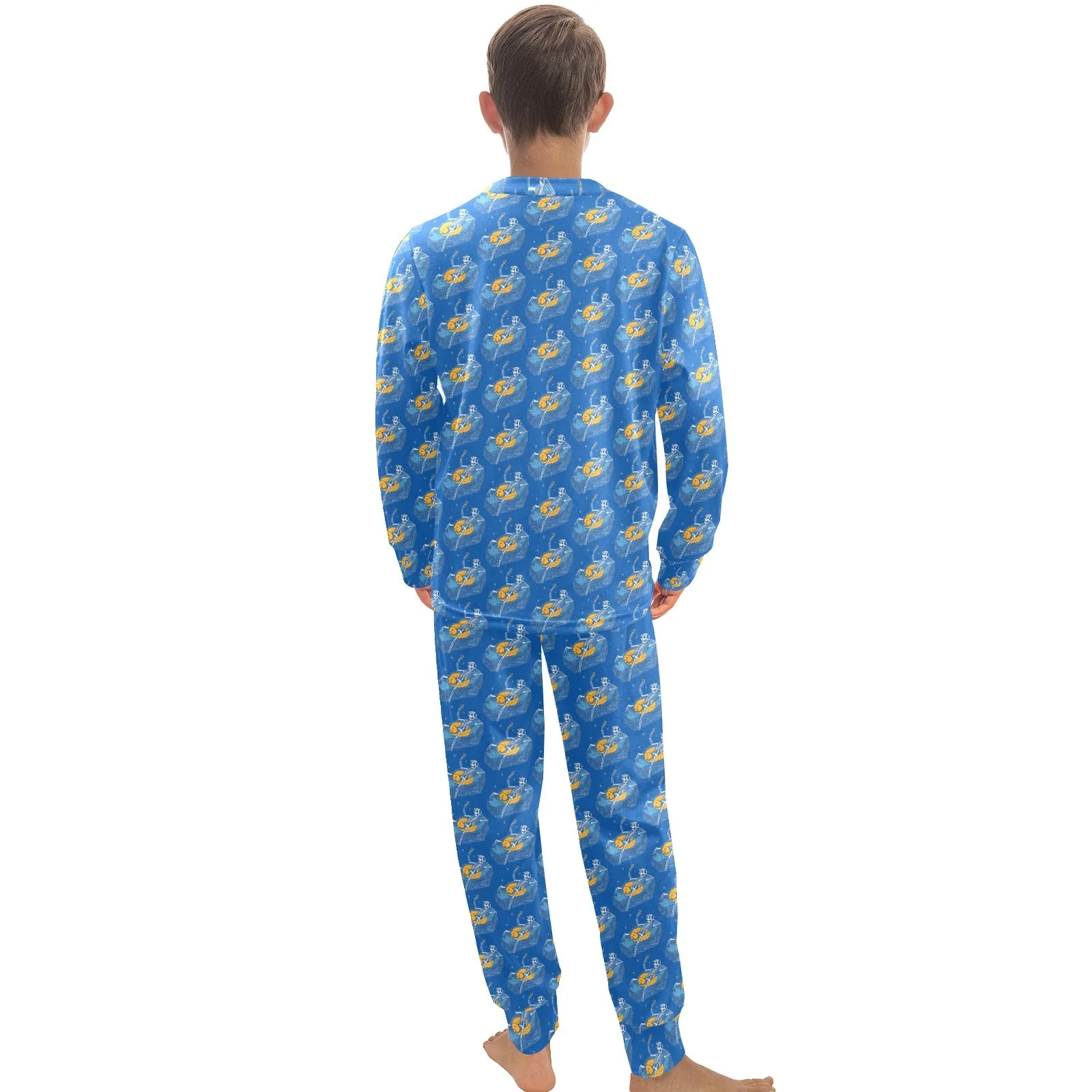 Big Boys' Crew Neck Long Pajama Set