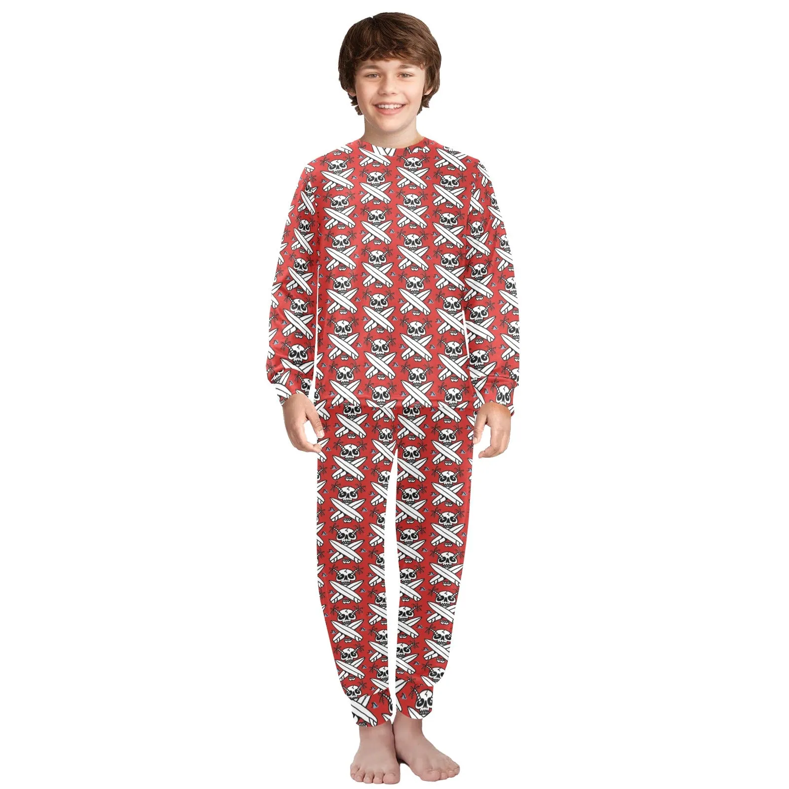 Big Boys' Crew Neck Long Pajama Set