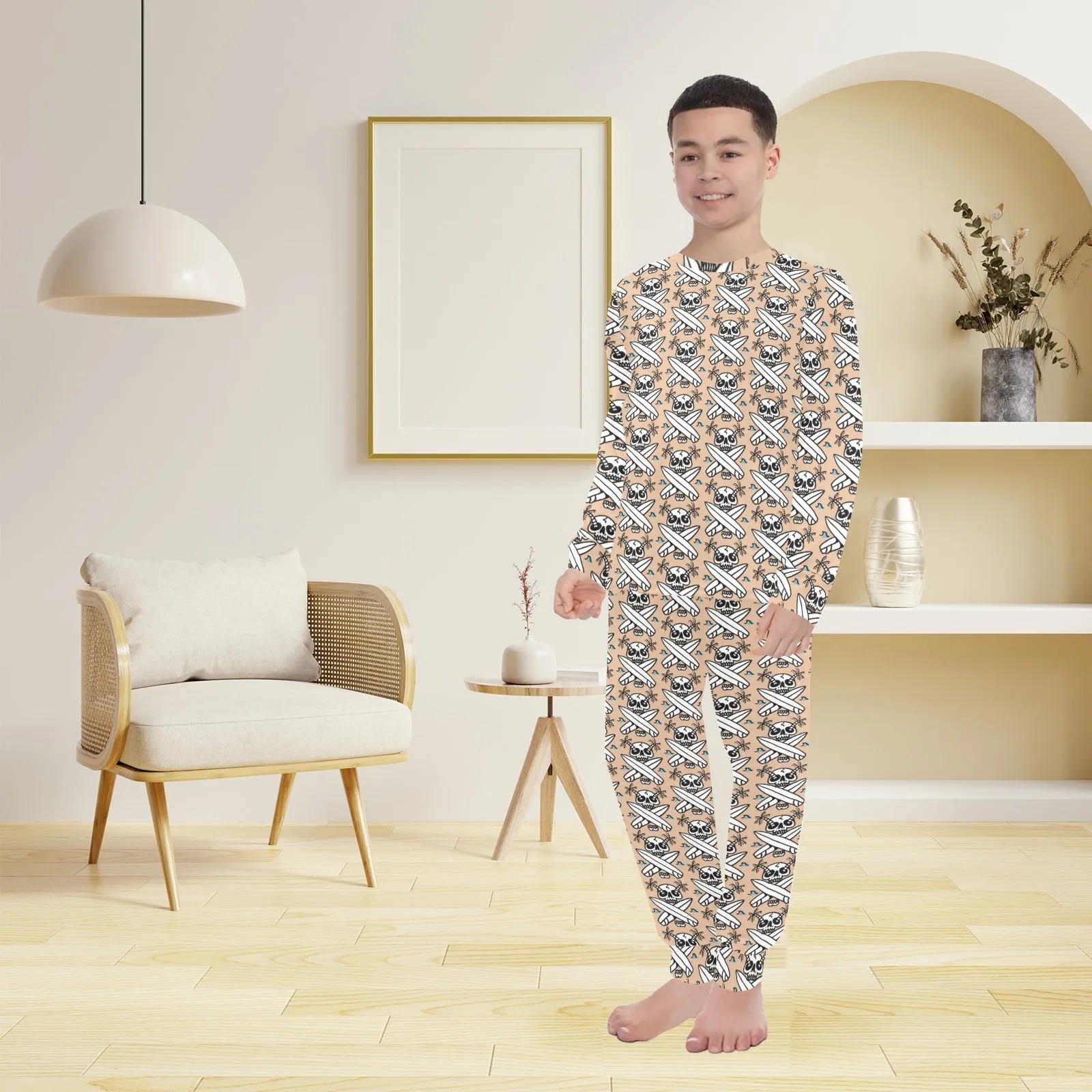 Big Boys' Crew Neck Long Pajama Set