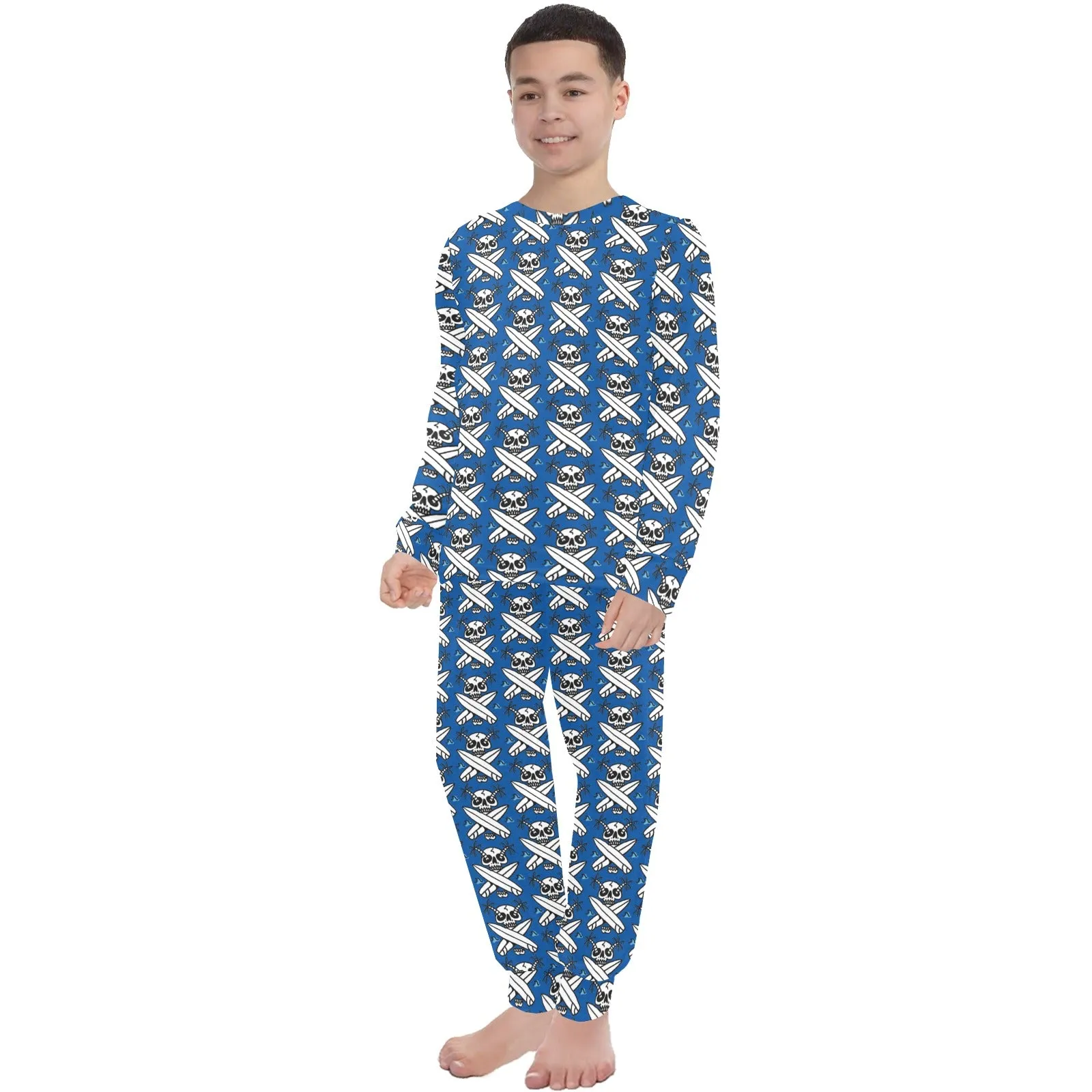 Big Boys' Crew Neck Long Pajama Set
