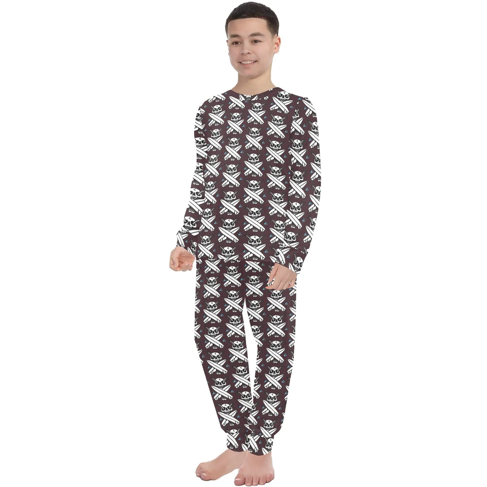 Big Boys' Crew Neck Long Pajama Set