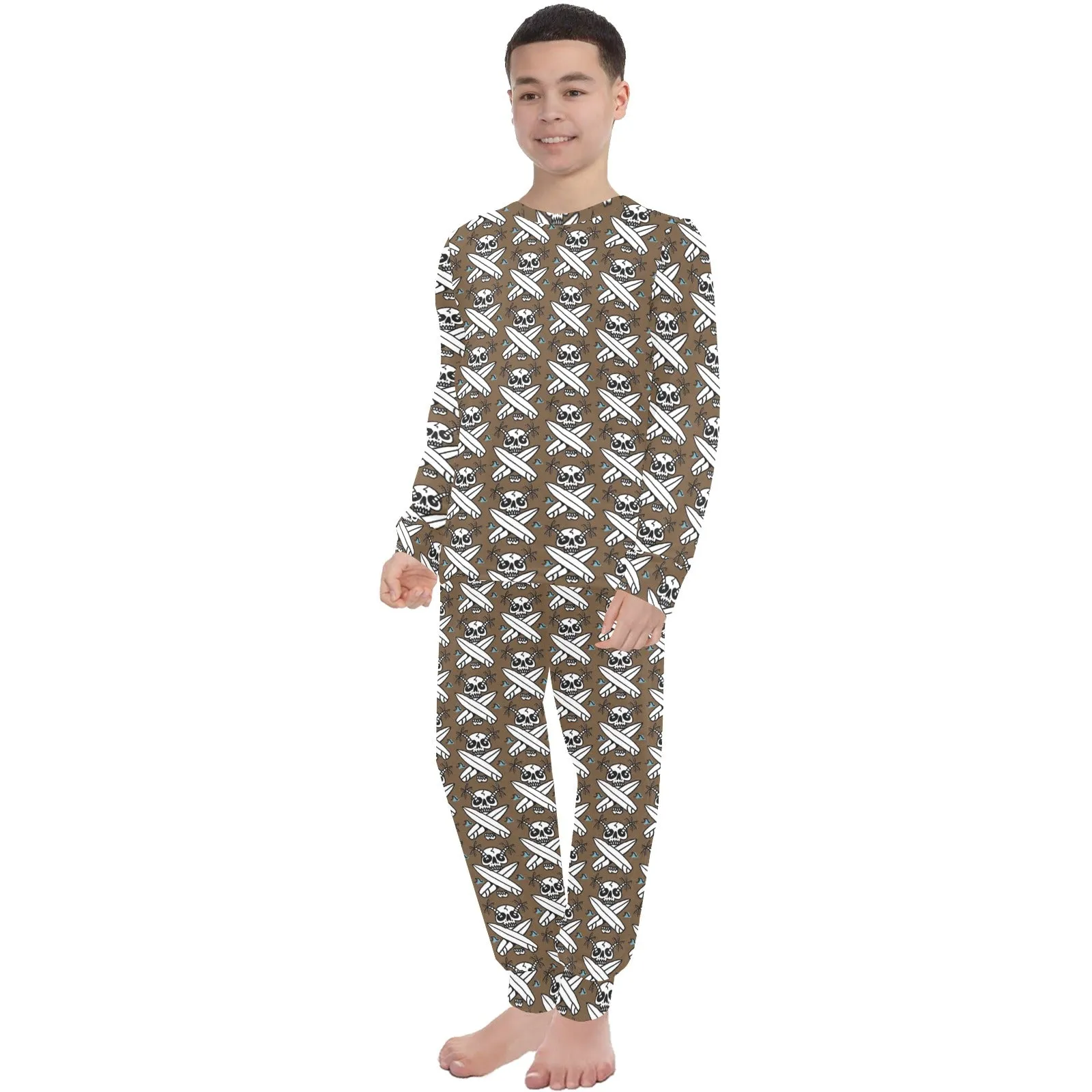Big Boys' Crew Neck Long Pajama Set