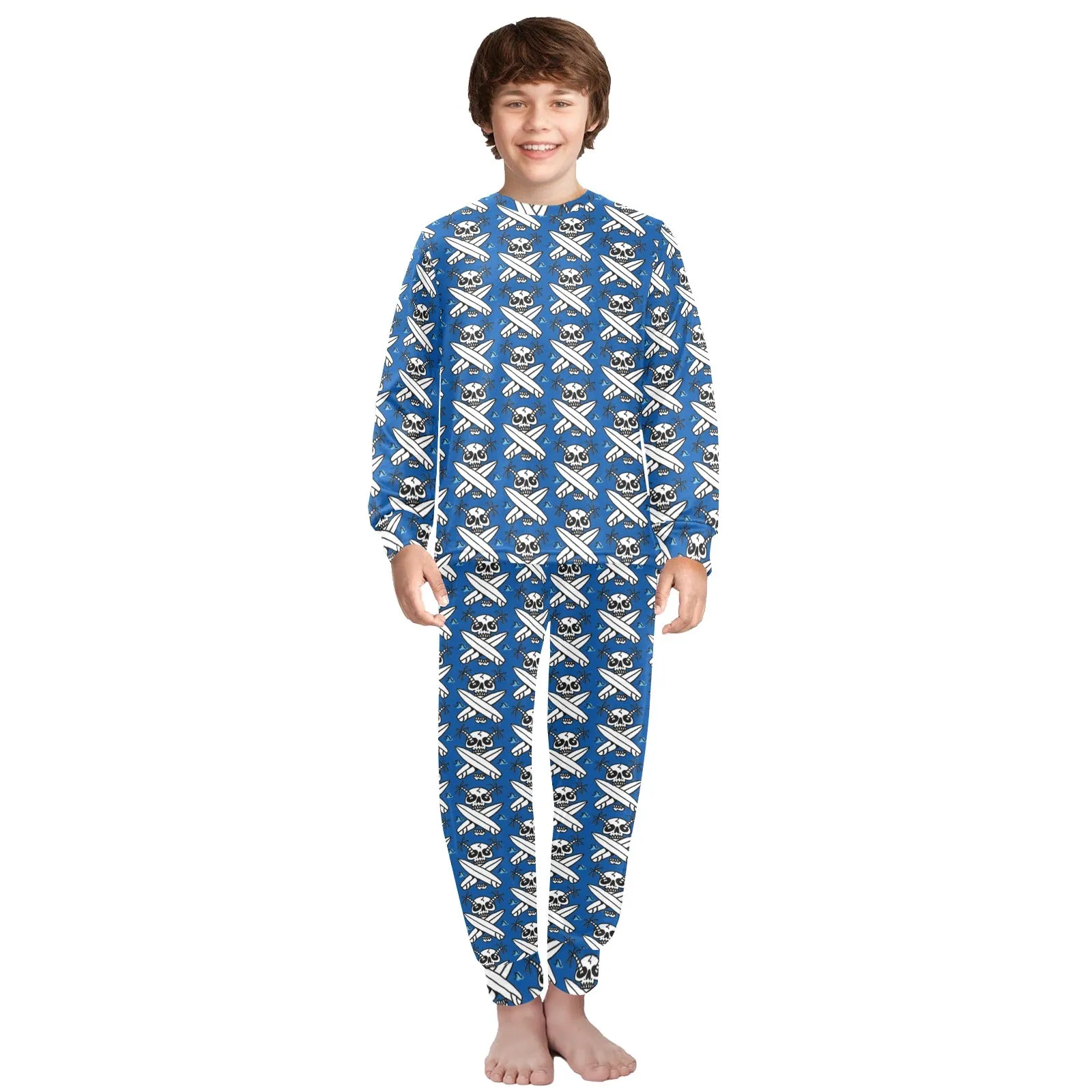 Big Boys' Crew Neck Long Pajama Set