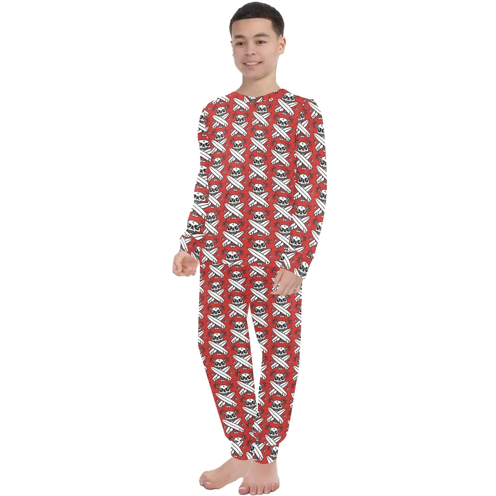 Big Boys' Crew Neck Long Pajama Set