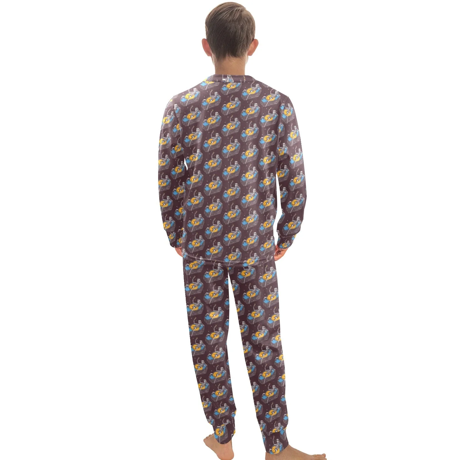 Big Boys' Crew Neck Long Pajama Set