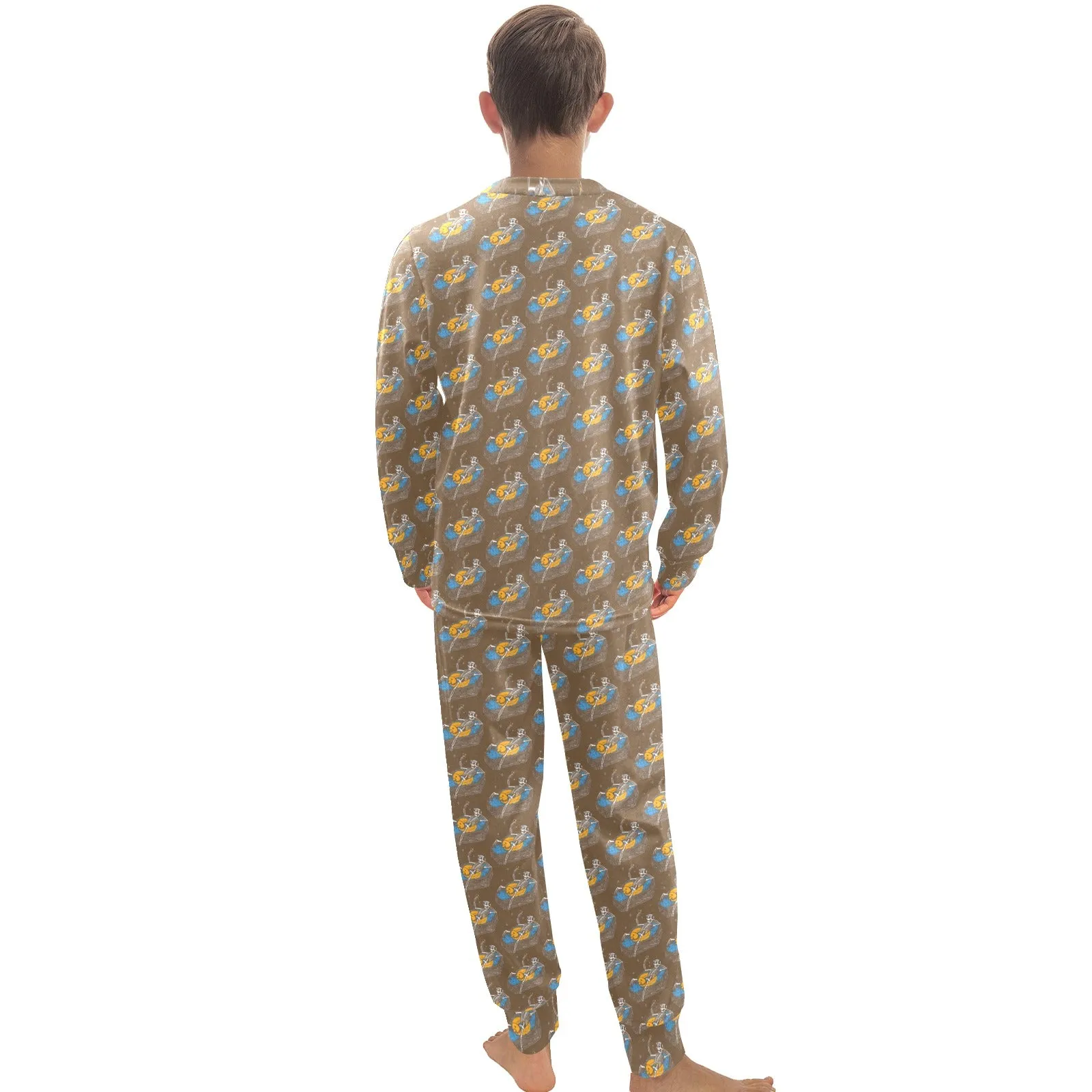 Big Boys' Crew Neck Long Pajama Set