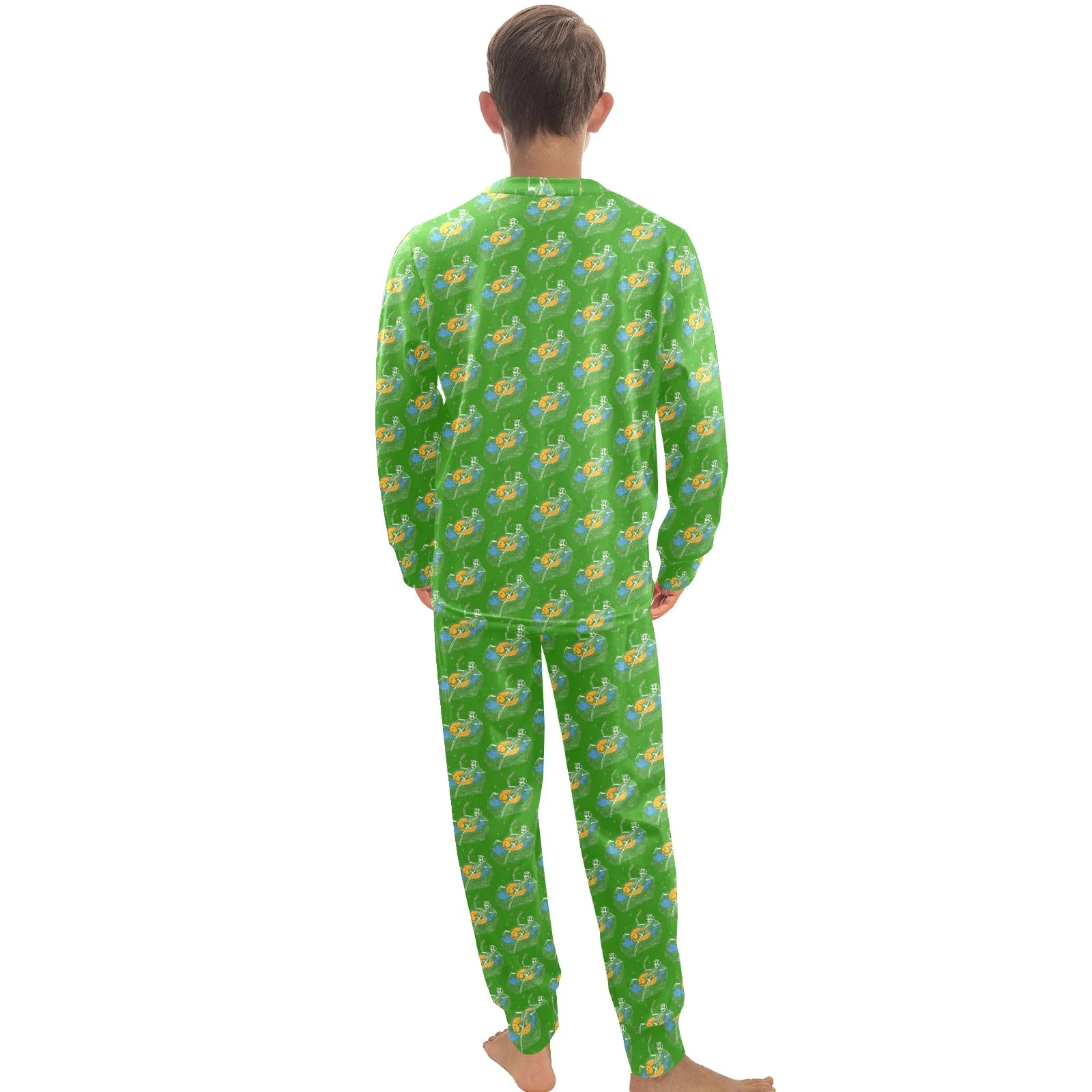 Big Boys' Crew Neck Long Pajama Set