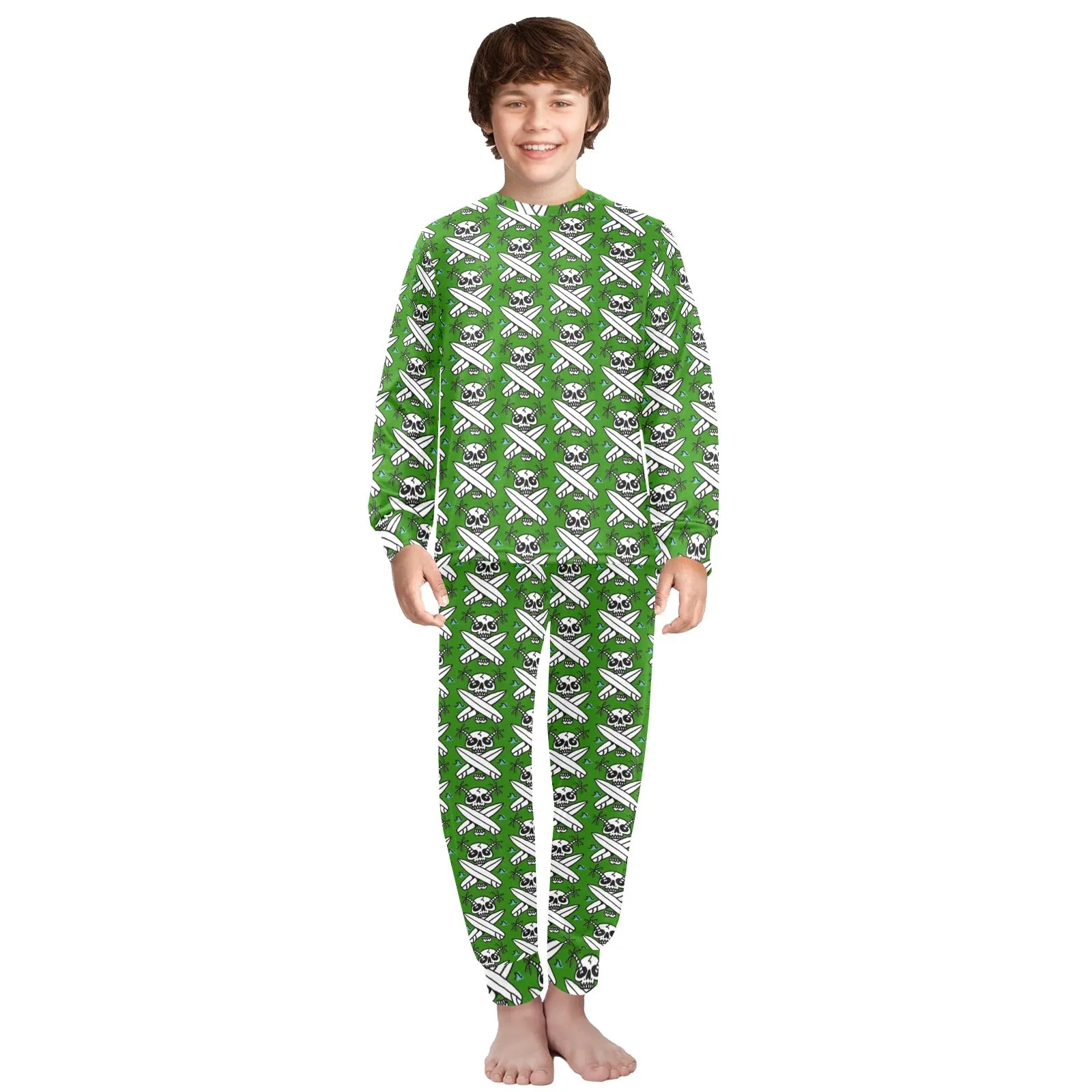 Big Boys' Crew Neck Long Pajama Set