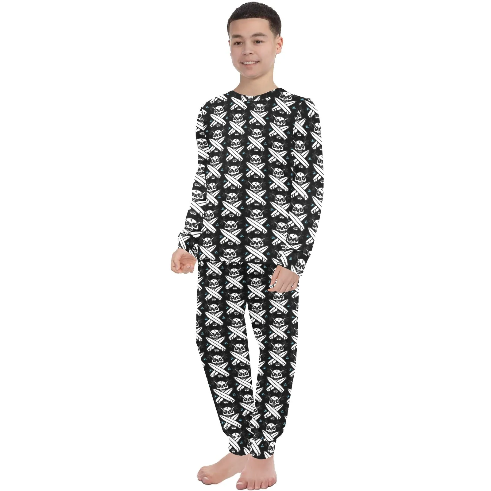 Big Boys' Crew Neck Long Pajama Set