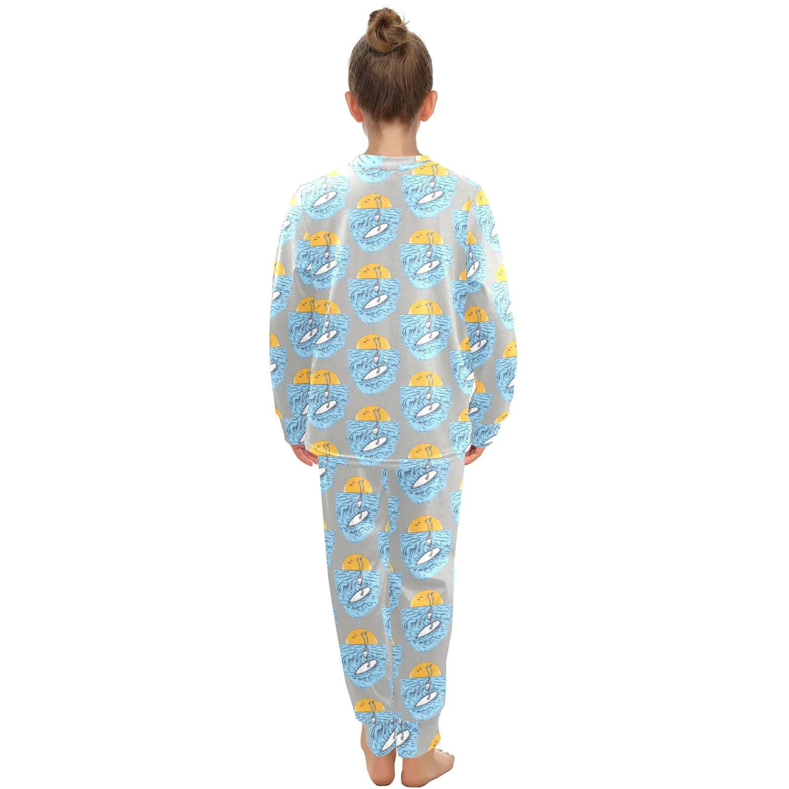 Big Girls' Crew Neck Long Pajama Set