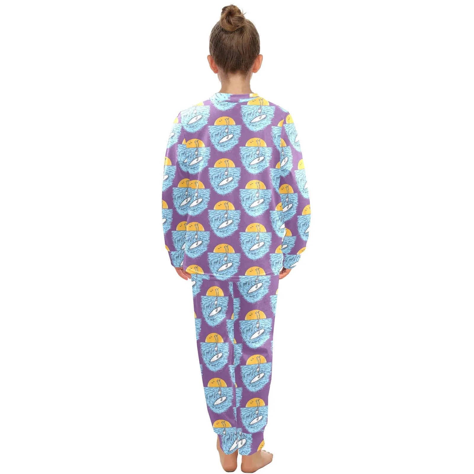 Big Girls' Crew Neck Long Pajama Set