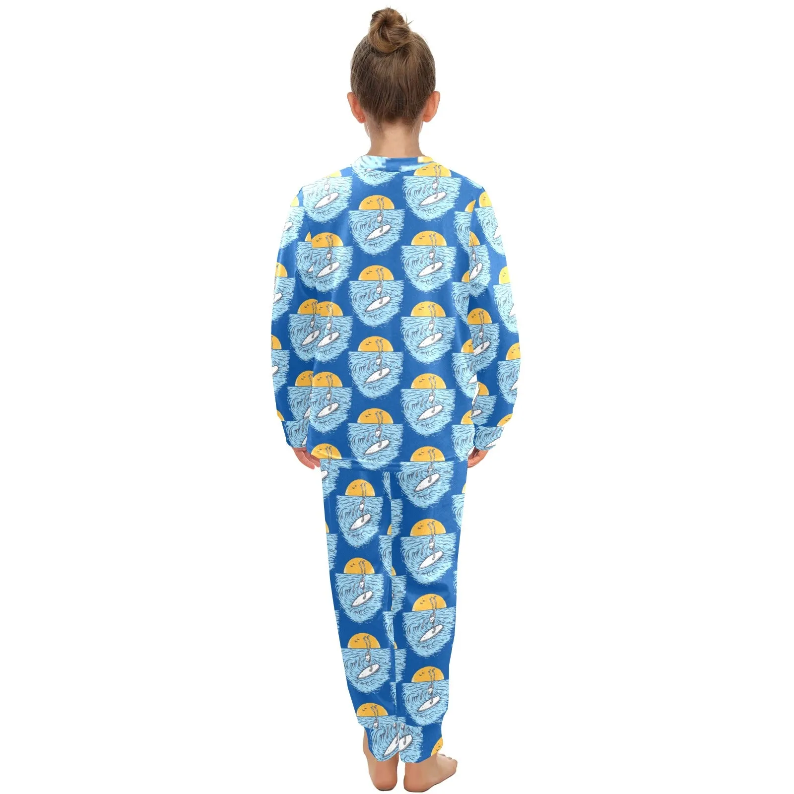 Big Girls' Crew Neck Long Pajama Set