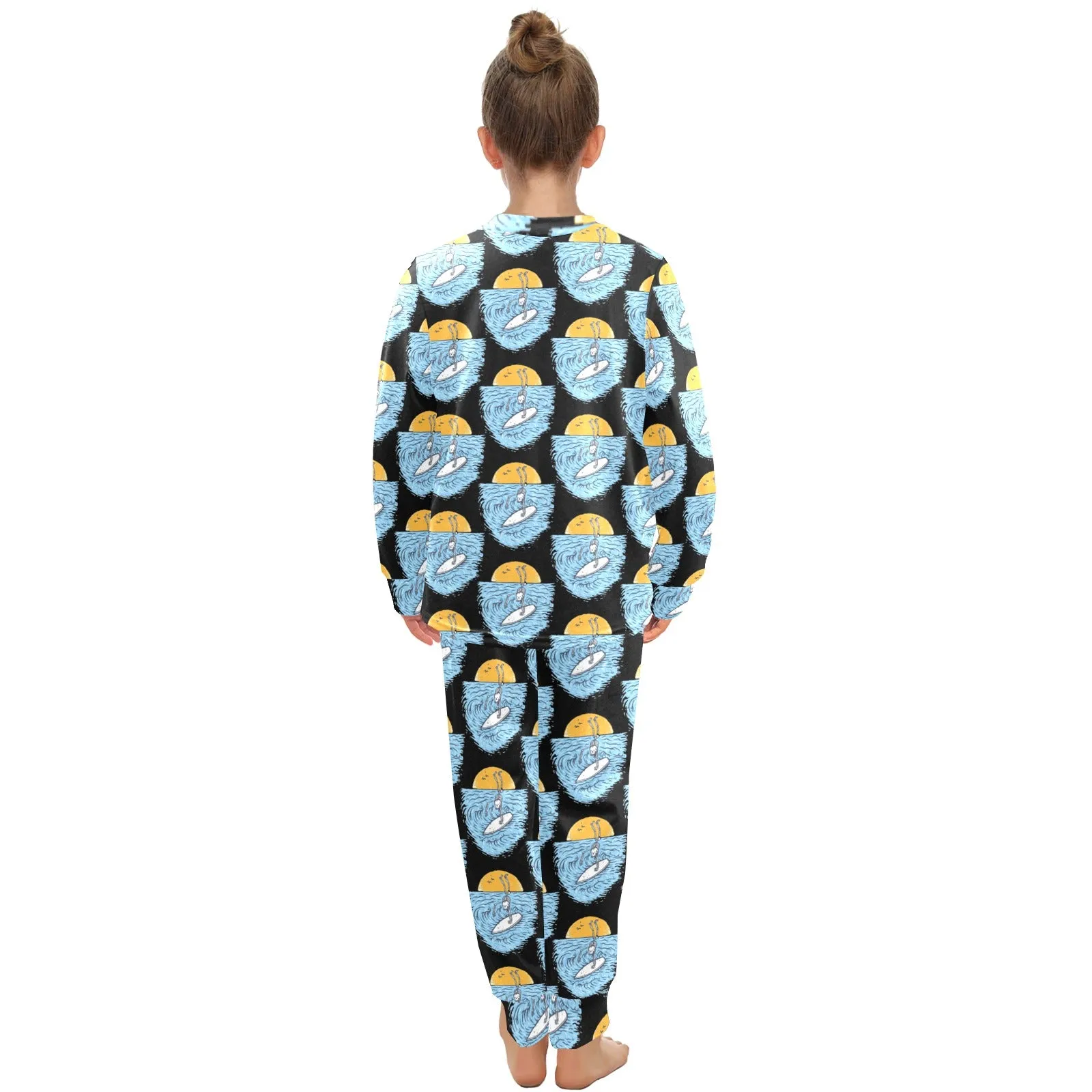Big Girls' Crew Neck Long Pajama Set