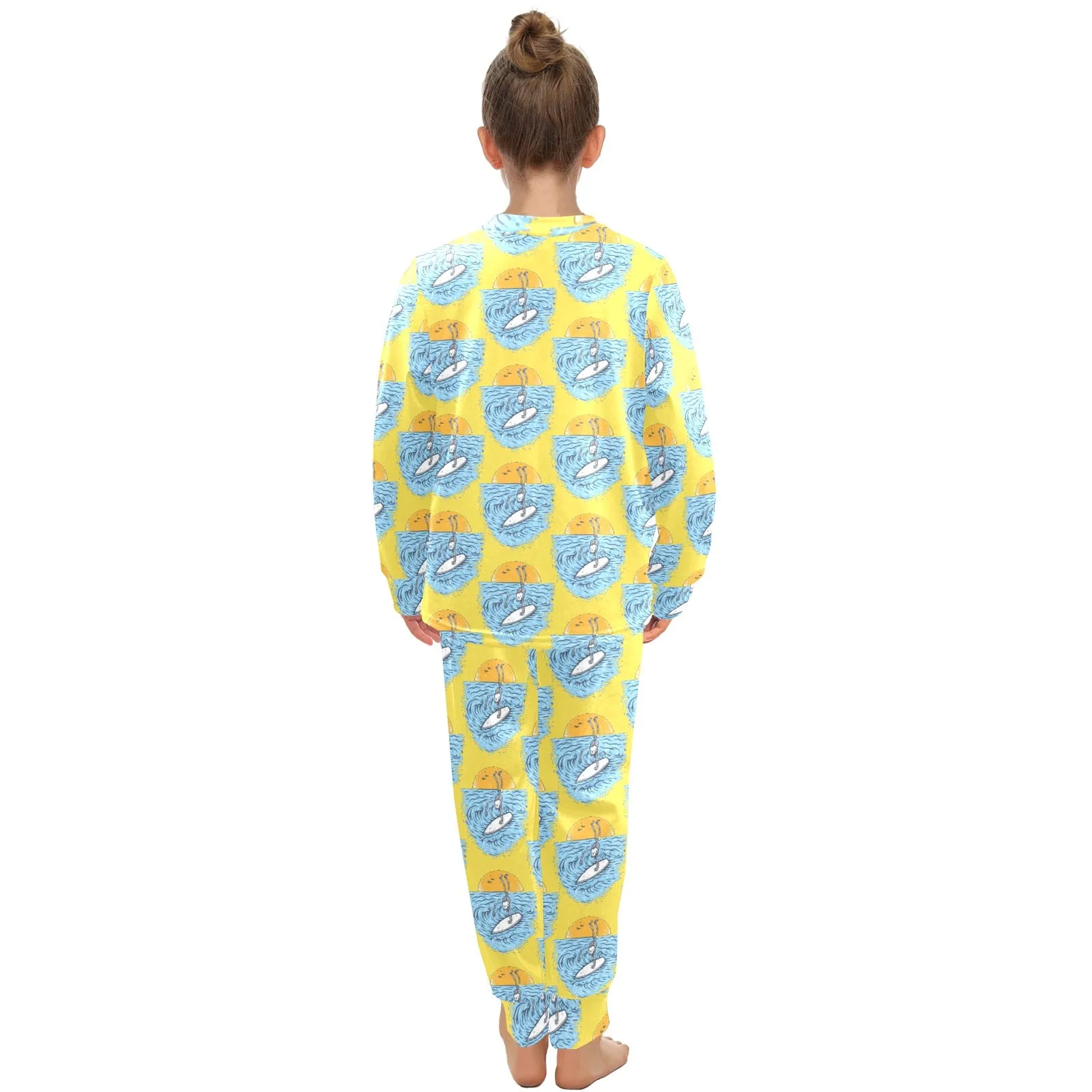 Big Girls' Crew Neck Long Pajama Set